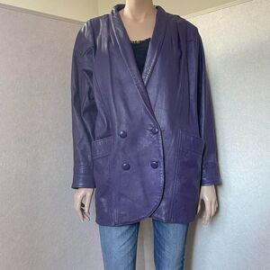 Vintage purple leather jacket Japan